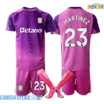 Camisa de time de futebol Aston Villa Emiliano Martinez #23 Goleiro Replicas 3º Equipamento Infantil 2025-26 Manga Curta (+ Calças curtas)
